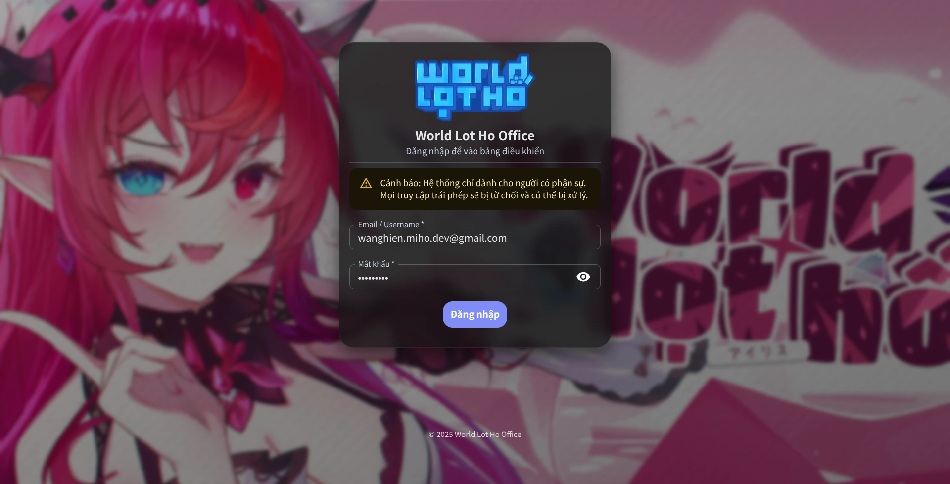 Giao diện bảng điều khiển bán vé sự kiện